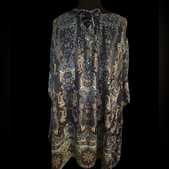 Avenue Tops - Plus Size 22 Avenue blue top or cover up NWT